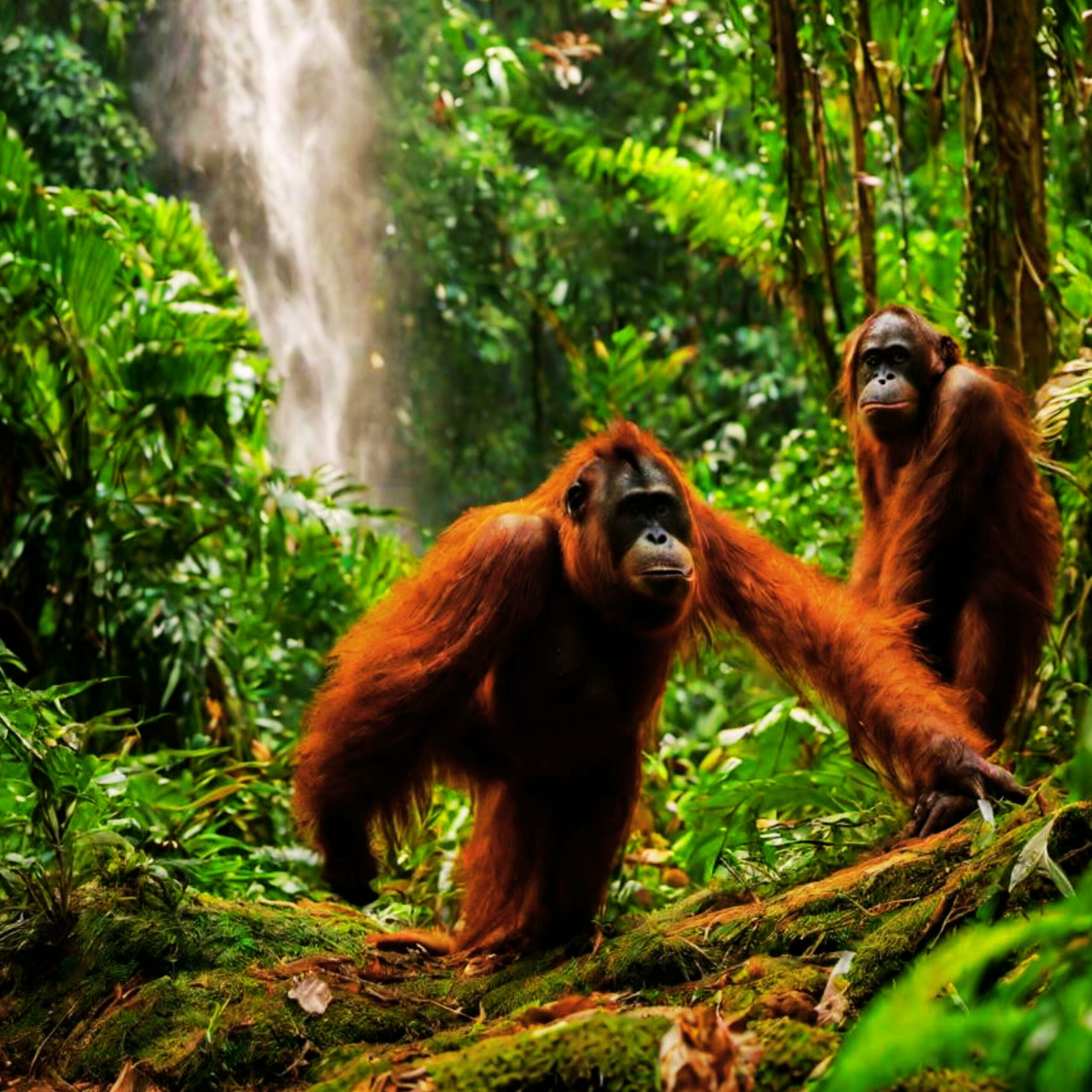 Un orang-outan traverse une route grâce à une passerelle aménagée