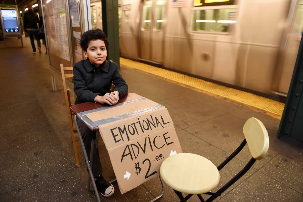 À 11 ans il transforme une station de métro en cabinet de conseils émotionnels
